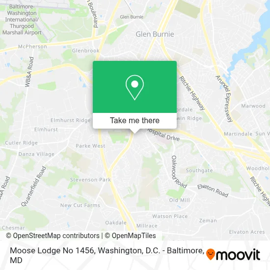 Moose Lodge No 1456 map