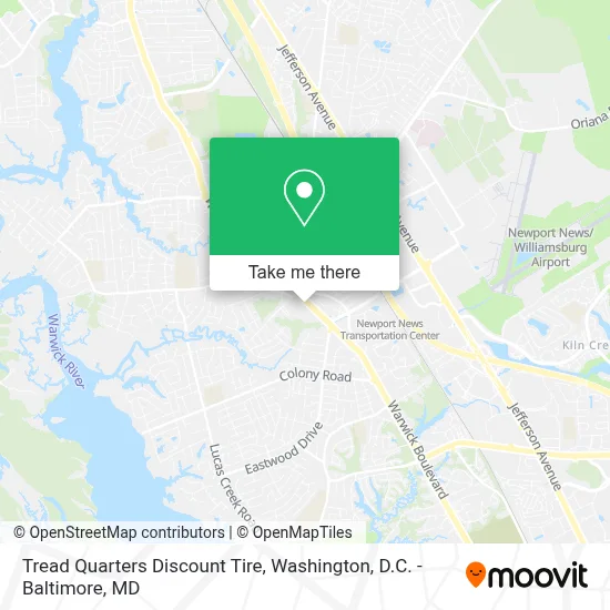 Tread Quarters Discount Tire map