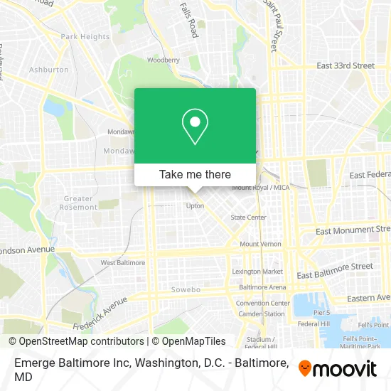 Emerge Baltimore Inc map