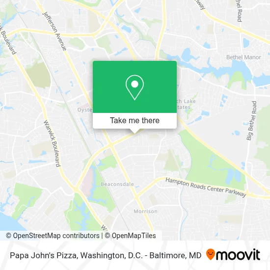 Papa John's Pizza map