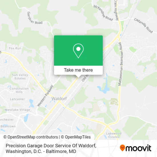 Precision Garage Door Service Of Waldorf map