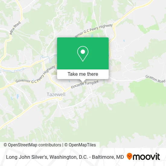 Long John Silver's map