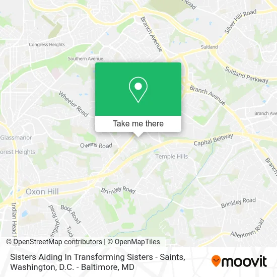 Sisters Aiding In Transforming Sisters - Saints map