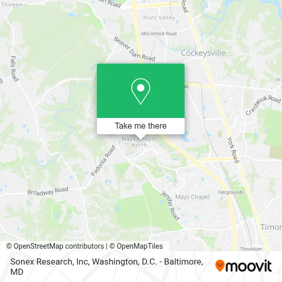Sonex Research, Inc map