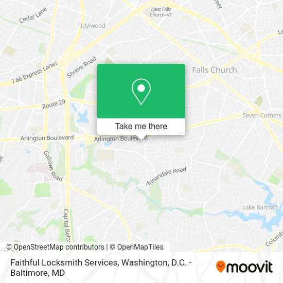 Faithful Locksmith Services map