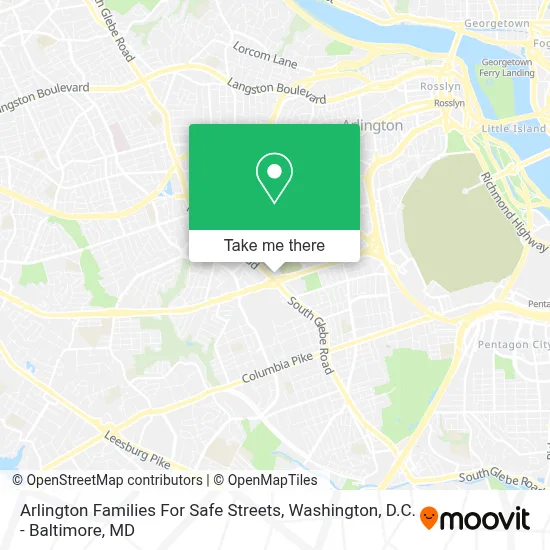 Arlington Families For Safe Streets map