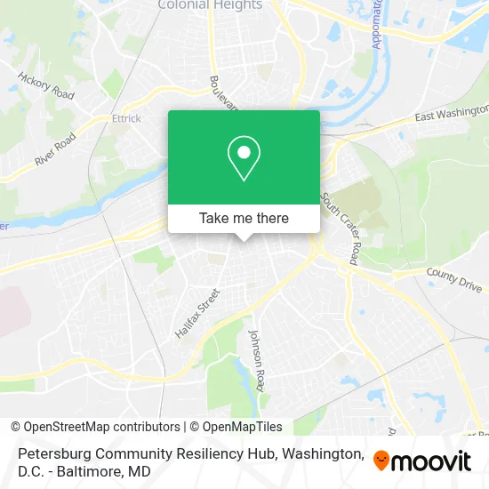 Petersburg Community Resiliency Hub map