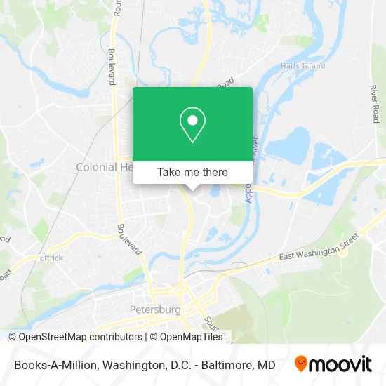 Books-A-Million map