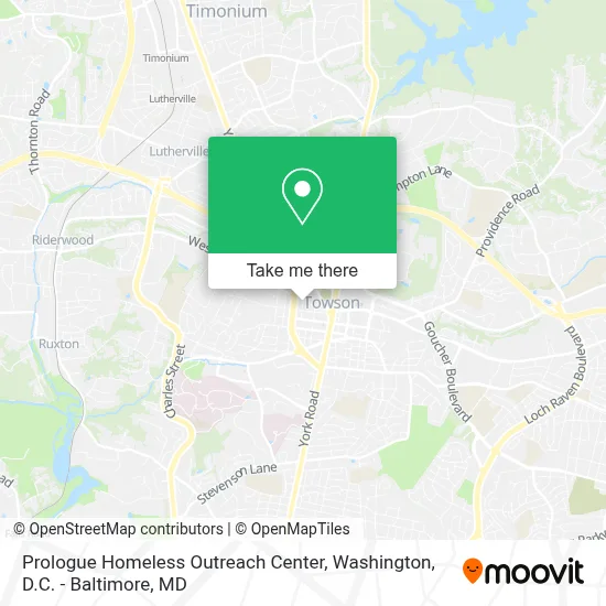 Prologue Homeless Outreach Center map