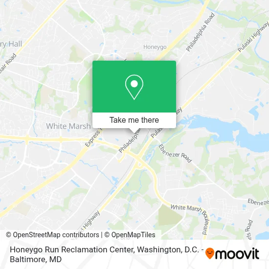 Honeygo Run Reclamation Center map