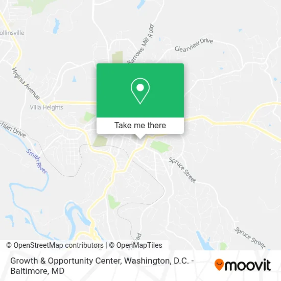 Growth & Opportunity Center map