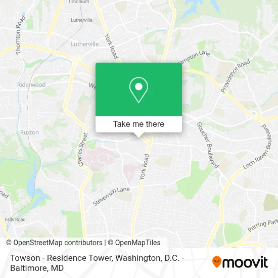 Towson - Residence Tower map