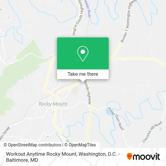 Workout Anytime Rocky Mount map