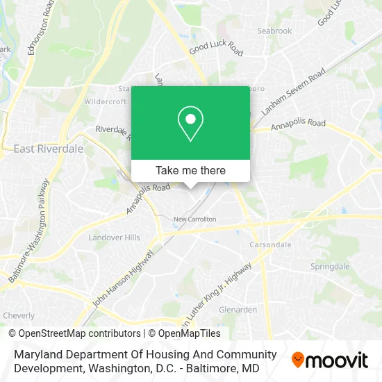 Maryland Department Of Housing And Community Development map