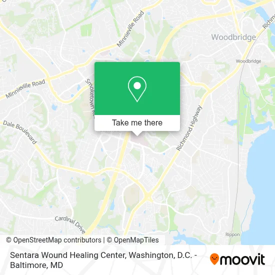 Sentara Wound Healing Center map