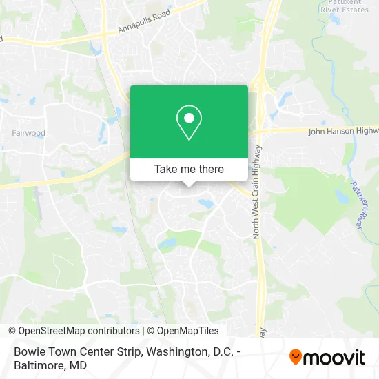 Bowie Town Center Strip map