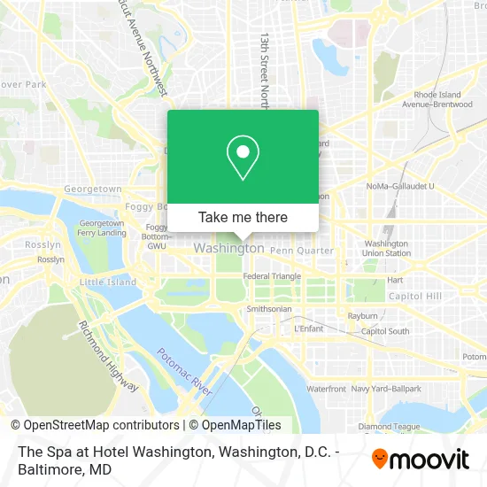 The Spa at Hotel Washington map