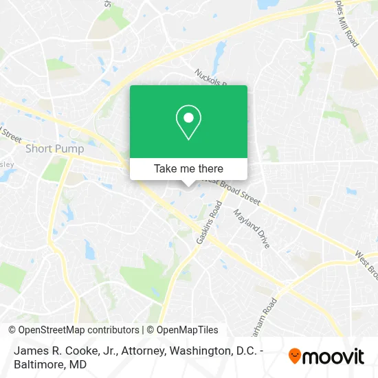 James R. Cooke, Jr., Attorney map