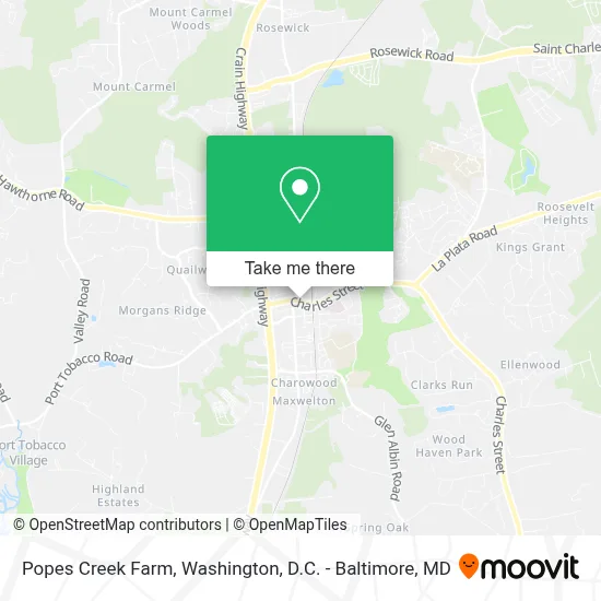 Popes Creek Farm map