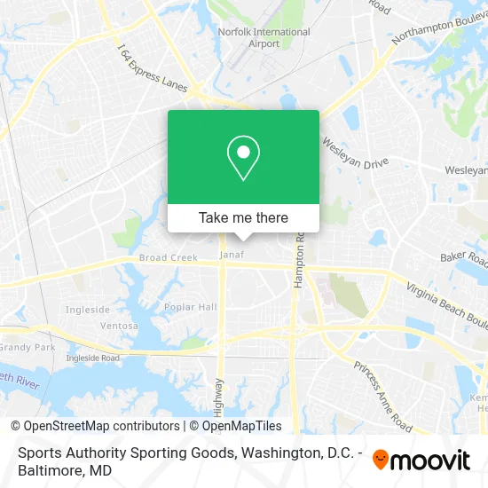 Sports Authority Sporting Goods map