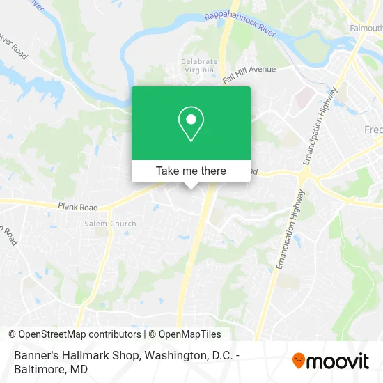 Banner's Hallmark Shop map