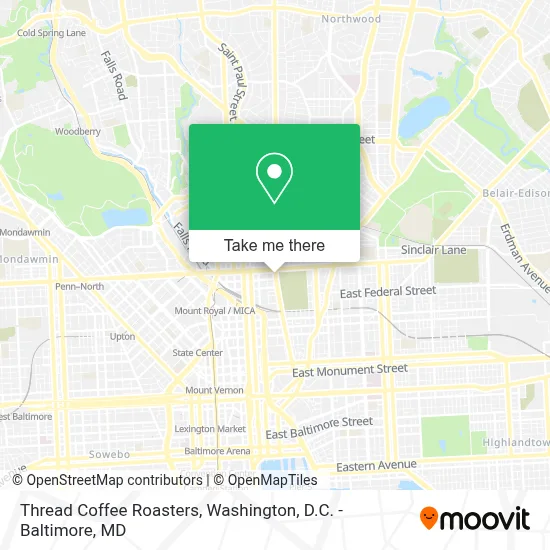 Thread Coffee Roasters map