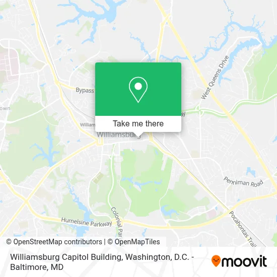 Williamsburg Capitol Building map
