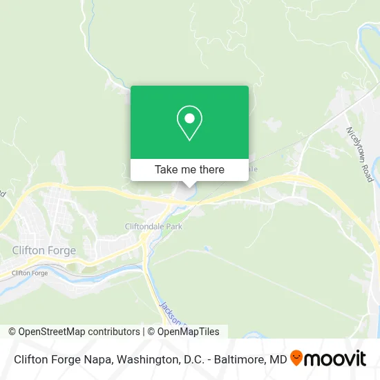 Clifton Forge Napa map