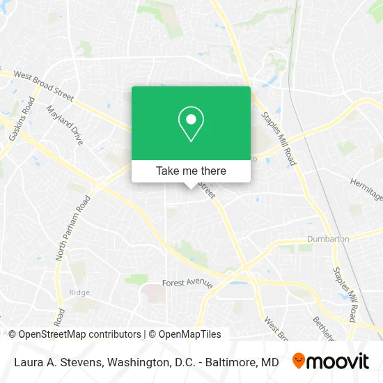 Laura A. Stevens map