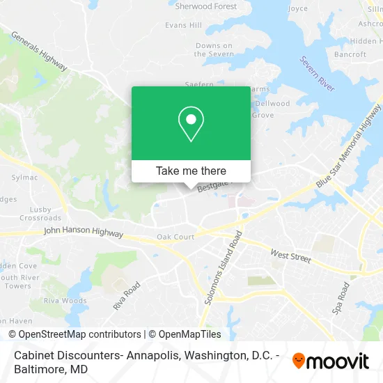 Cabinet Discounters- Annapolis map