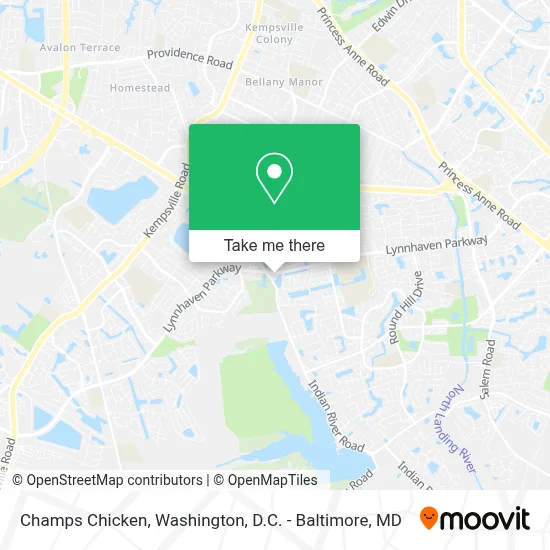 Champs Chicken map