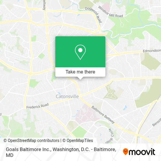 Goals Baltimore Inc. map