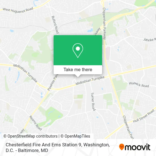 Chesterfield Fire And Ems Station 9 map