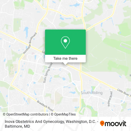 Inova Obstetrics And Gynecology map