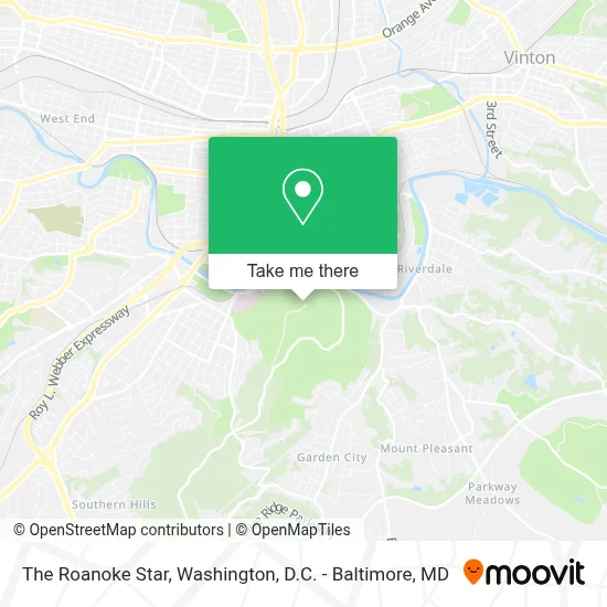 The Roanoke Star map
