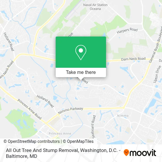All Out Tree And Stump Removal map