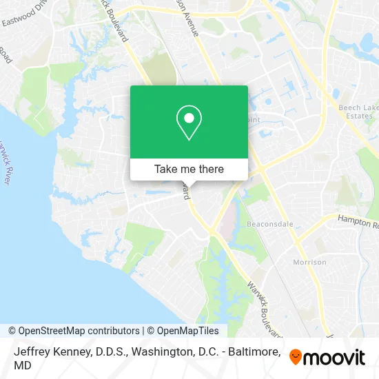 Jeffrey Kenney, D.D.S. map