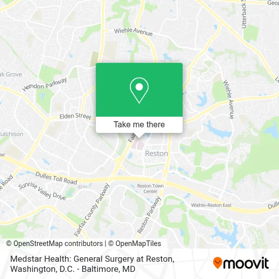 Medstar Health: General Surgery at Reston map