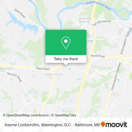 Keyme Locksmiths map