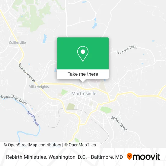 Rebirth Ministries map