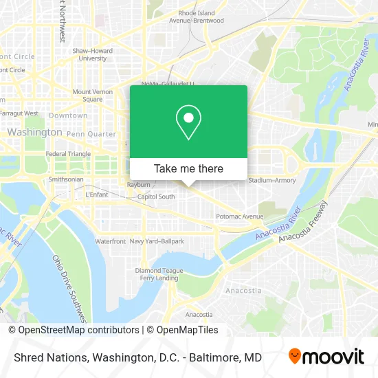 Shred Nations map