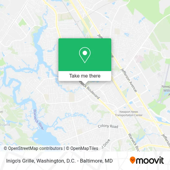 Inigo's Grille map