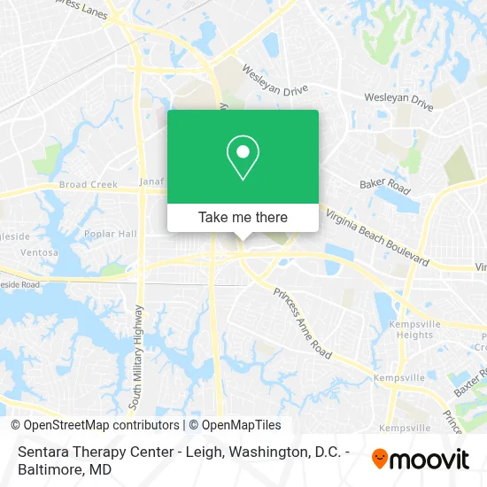 Sentara Therapy Center - Leigh map