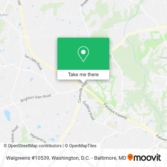 Walgreens #10539 map