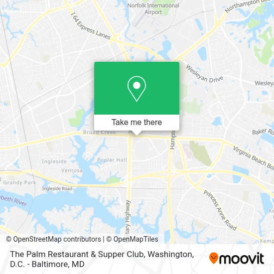 The Palm Restaurant & Supper Club map