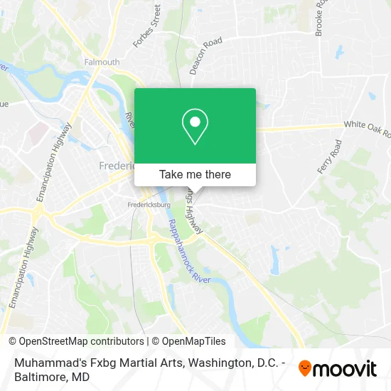 Muhammad's Fxbg Martial Arts map
