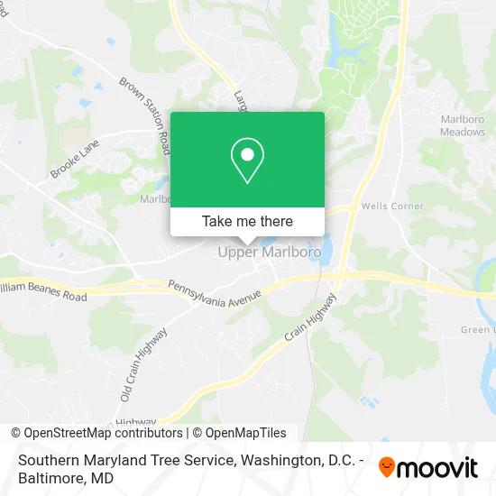 Southern Maryland Tree Service map