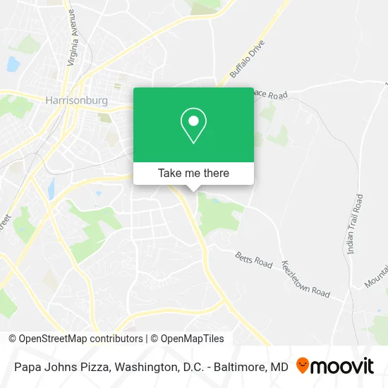 Papa Johns Pizza map