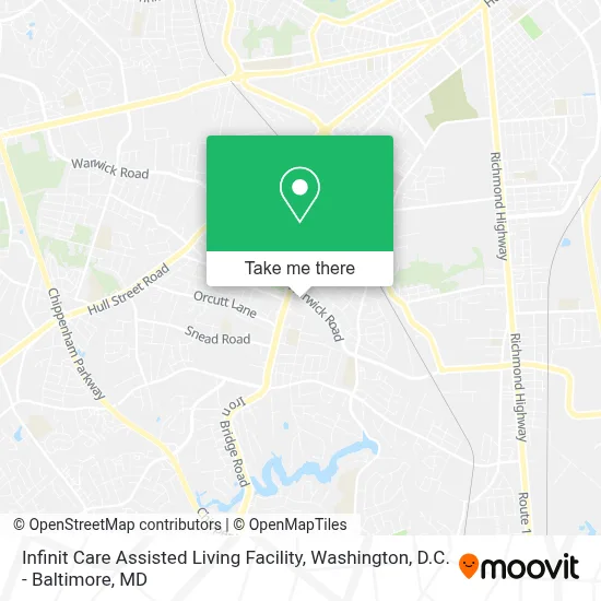Infinit Care Assisted Living Facility map