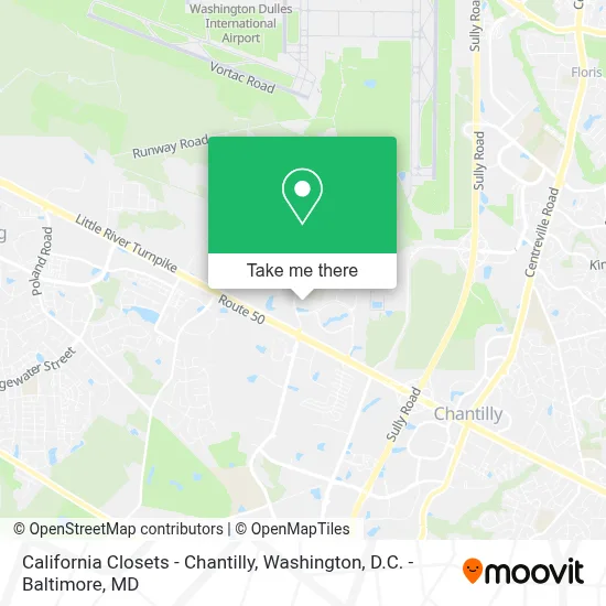 California Closets - Chantilly map